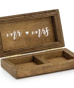 Scatolina Portafedi in legno naturale  “we do” elegante accessorio matrimonio