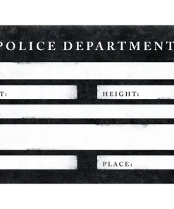 Alternative view of Targa Detenuto In Cartone Per Photo Booth (TDZ10)